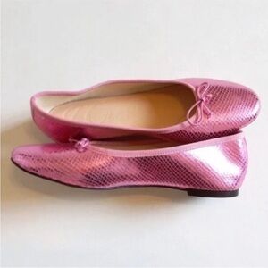 J. Crew Ballet Flats, Metallic Pink